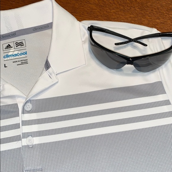 adidas Other - 😎ADIDAS Polo Men’s Large “Climacool” Gray & White